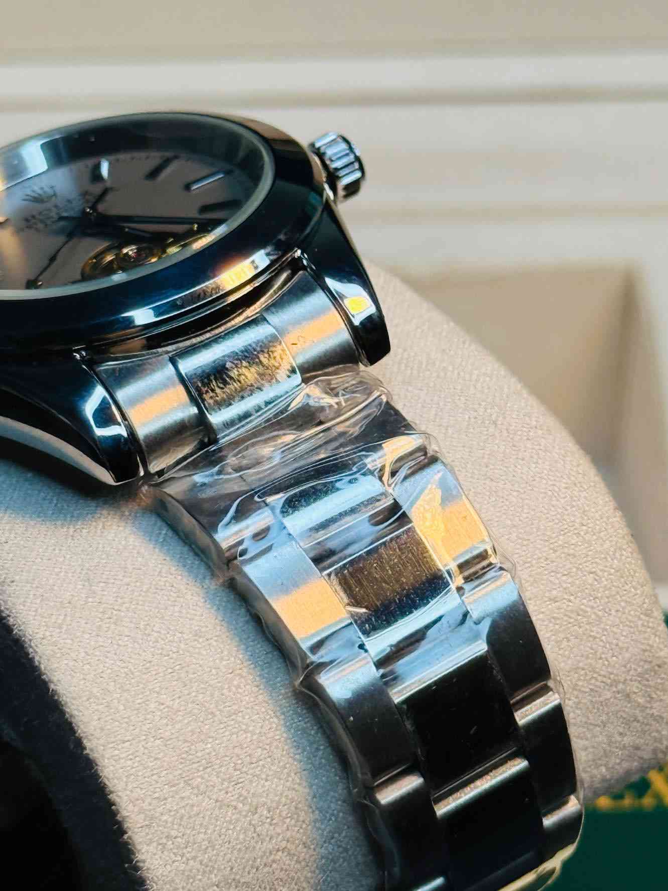 Rolex Oyster Perpetual Labenno Skeleton Edition Silver Dial With Silver Chain